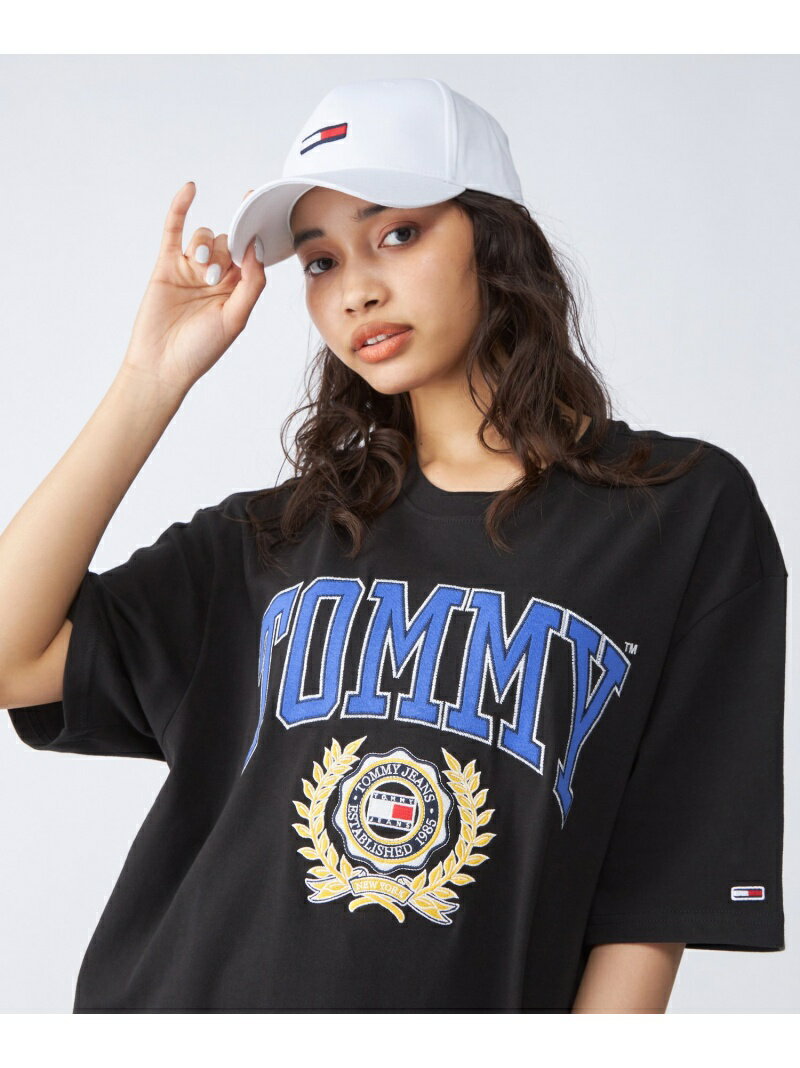 【SALE／40%OFF】TOMMY JEANS (U)TOMMY HILFIGER(トミーヒルフィガー) スケートカレッジT トミーヒルフィガー トップス カットソー・Tシャツ ブラック ブルー グレー【RBA_E】【送料無料】