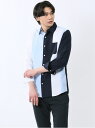 TAKA-Q 【WEB限定】綿オックス切替 レギュラーカラー長袖シャツ 【25SS】 メンズ シャツ カジュアル トップス インナー 長袖 ギフト プレゼント ...