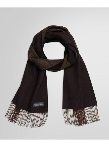 BROOKS BROTHERS カシミヤ グレンチェック/ヘリンボーン ダブルフェイス マフラー ブルックス ブラザーズ ファッション雑貨 マフラー・ストール・ネックウォーマー ブラウン【送料無料】 BROOKS BROTHERS カシミヤ グレンチェック/ヘリンボーン ダブルフェイス マフラー ブルックス ブラザーズ ファッション雑貨 マフラー・ストール・ネックウォーマー ブラウン【送料無料】