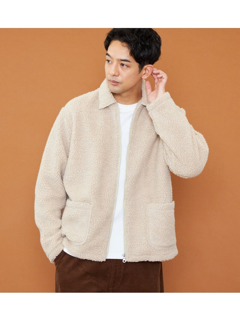 Lee Lee ボアジップアップジャケット エドウインオンラインモール ジャケット・アウター その他のジャケット・アウター ブラック ベージュ【送料無料】