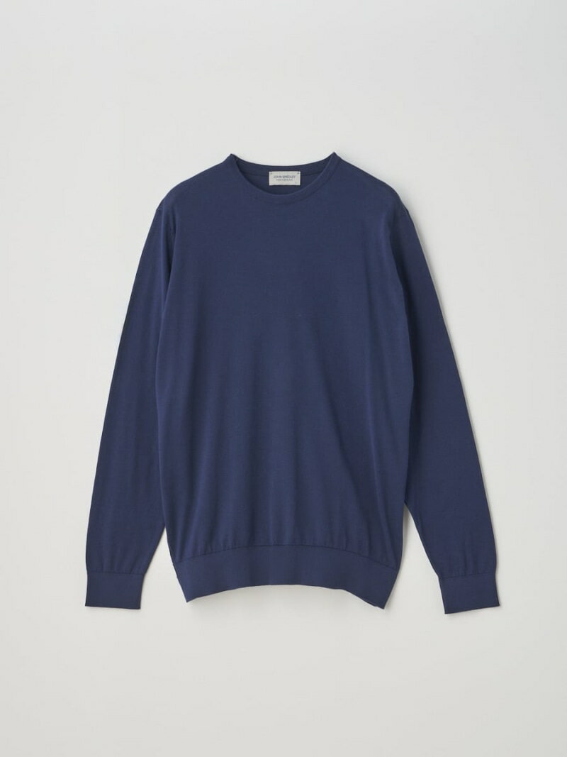 JOHN SMEDLEY Crew neck Long sleeved Pullover ｜ DAVID ｜ 30G MODERN FIT ジョンスメドレー トップス ニット ネイビー【送料無料】