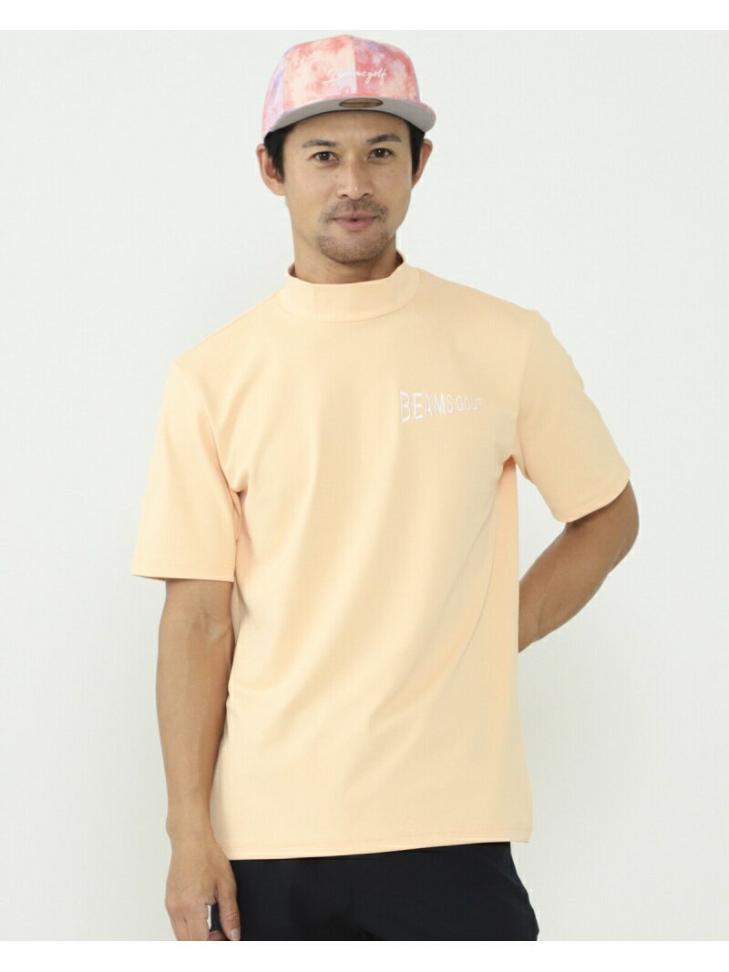 【SALE／40%OFF】BEAMS GOLF ORANGE LABEL 【8/4再値下げ】＜MEN＞BEAMS GOLF ORANGE LABEL / スムース モックタートルネック シャツ ビームス ゴルフ カットソー Tシャツ パープル オレンジ ホワイト【RBA_E】【送料無料】