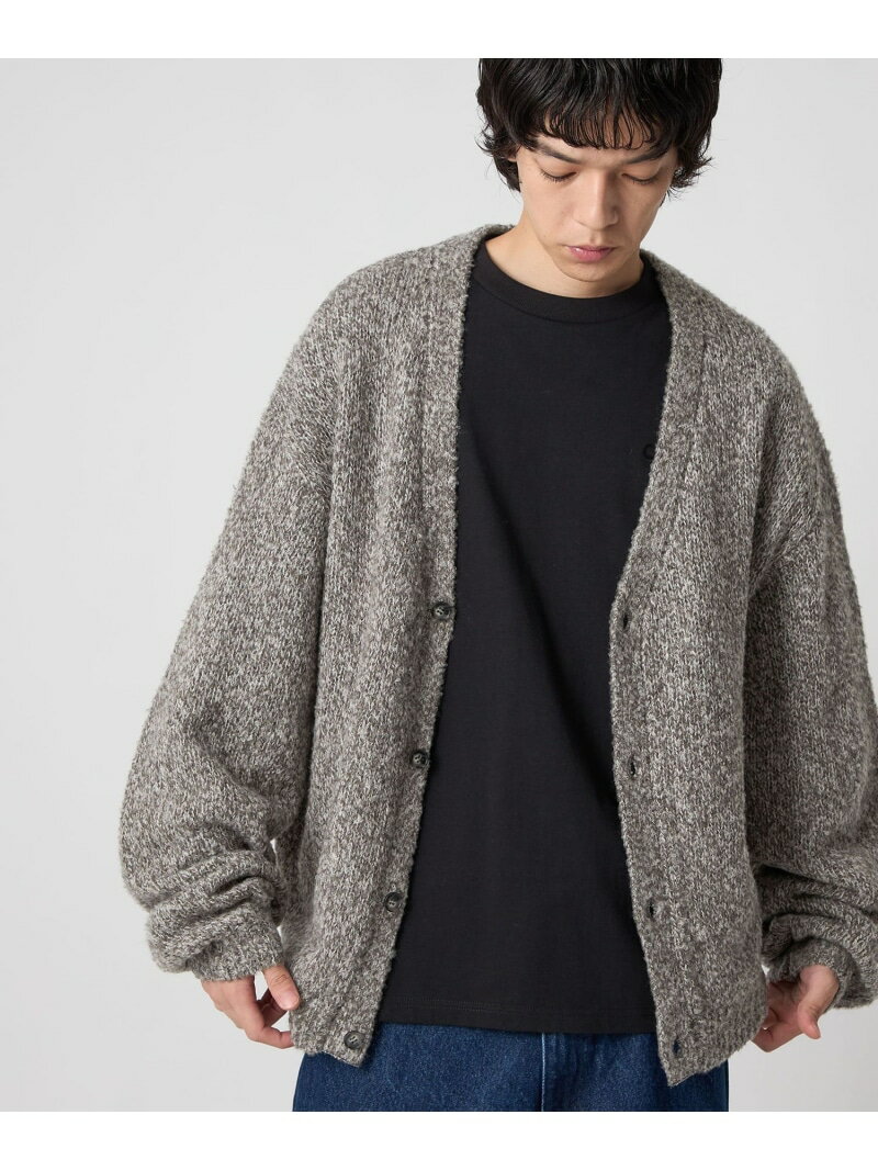 CITEN ＜CITEN＞ブークレールーズニットカーディガン シテン トップス カーディガン グレー ブラック【..