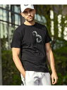 【SALE/10%OFF】1PIU1UGUALE3 RELAX (M)1PIU1UGUALE3 RELAX/ラインストーン×カモ柄ロゴ半袖Tシャツ シフォン トップス カットソー・Tシャツ ホワイト ブラック【RBA_E】【送料無料】