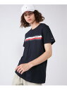 【SALE／40%OFF】TOMMY HILFIGER (M)TOMMY HILFIGER(トミーヒルフィガー) モノタイプチェストストライプTシャツ トミーヒルフィガー トップス カットソー・Tシャツ ネイビー ブラック ホワイト【RBA_E】