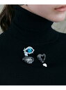 IRIS47 IRIS 47/laugh brooch BO126 セットアップセブン アクセサリー・腕時計 ブローチ・コサージュ・バッジ ブラック ゴールド【...