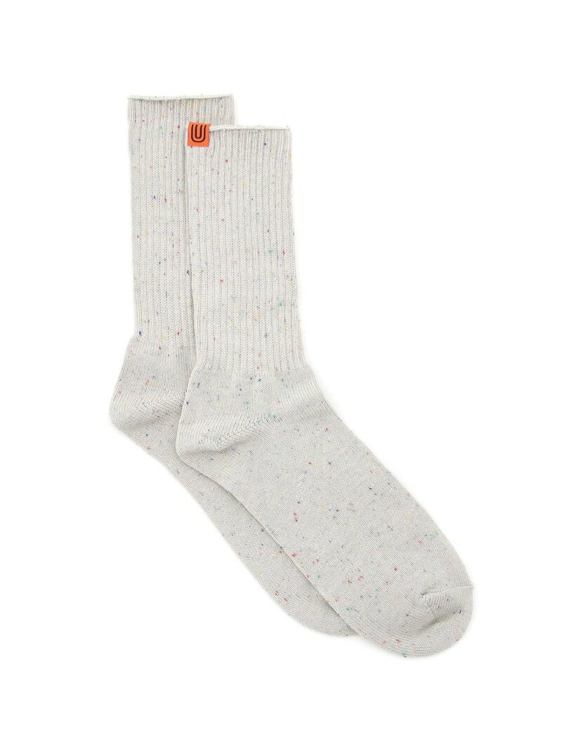 UNIVERSAL OVERALL (U)UNIVERSAL OVERALL/UNIVERSAL OVERALL NEP RIB CREW SOCKS WbN[Y CEbOEFA C O[ ubN zCg