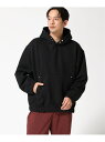 R. R./(M)Sweat & Fleece Wide Hoodie レアセル トップス パーカー・フーディー ベージュ ブラック【送料無料】(4)