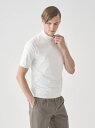 JOHN SMEDLEY モックネック半袖コットンニットTシャツ | ARBER | 30G MODERN FIT ジョンスメドレー トップス ニット ホワイト...
