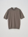 JOHN SMEDLEY 半袖コットンニットTシャツ | KIELL | 30G MODERN FIT ジョンスメドレー トップス ニット ベージュ【送料無料】