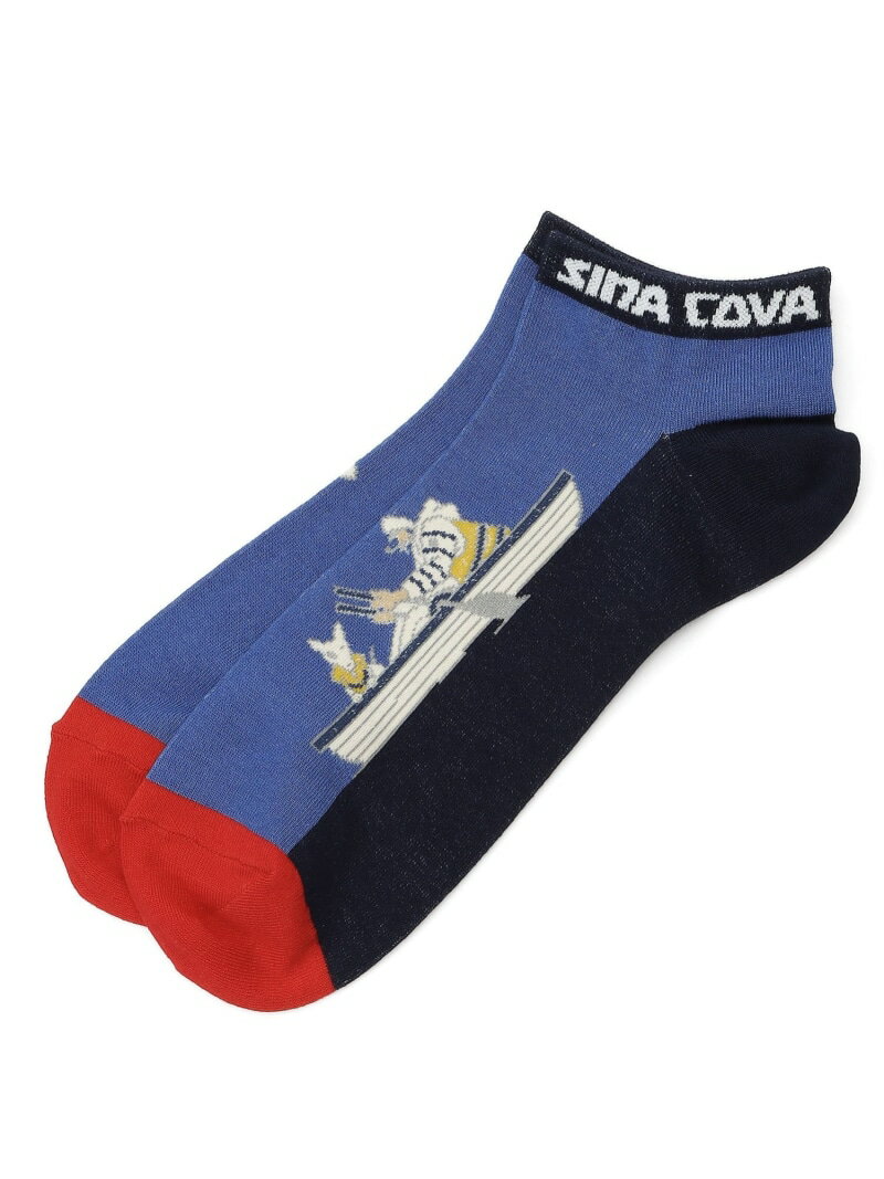 SINA COVA SINA COVA/(M)スニーカーソックス シナコバ 靴下・レッグウェア 靴下 レッド ブルー ホワイト