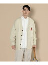 【SALE／60%OFF】AMERICAN RAG CIE メンズ カーディガン レタードニットカーディガン 22AW アメリカンラグシー トップス カーディガン ホワイト ネイビー【RBA_E】【送料無料】