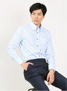 TAKA-Q 接触冷感 クールファクター スタンダードフィット ボタンダウン長袖シャツ タカキュー スーツ・フォーマル Yシャツ・カッターシャツ ブルー【送料無...