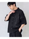 【SALE/30%OFF】RONEL 【RONEL】メッシュシャツ カーデ コーエン トップス ニット ベージュ ブラック【RBA_E】【送料無料】