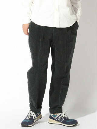 BEAMS MEN NEW BALANCE × BEAMS PLUS / 別注 1プリーツ コーデュロイ トラウザー ビームス メン パンツ/ジーンズ フルレングス グレー【送料無料】