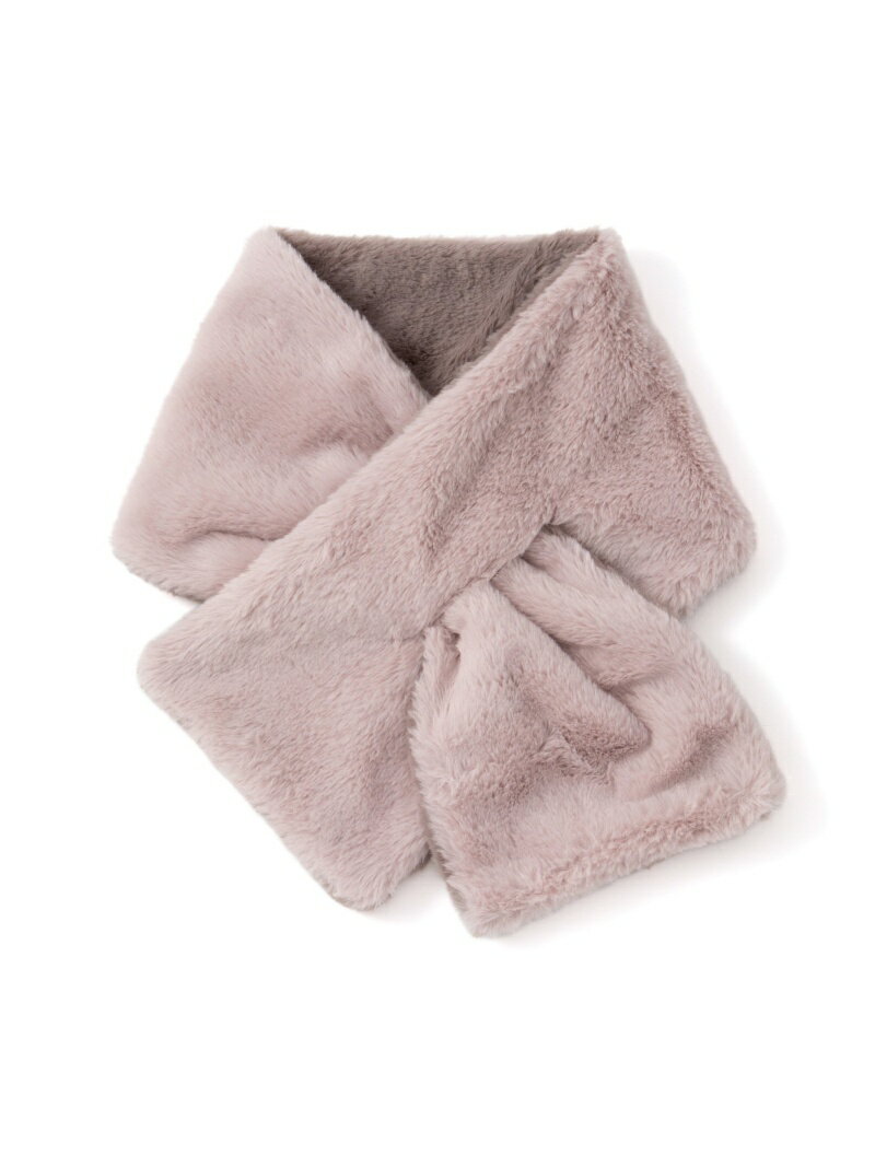 【SALE／40%OFF】Francfranc ティペット リバーシブルエコファー ピンク×グレー フランフラン ファッション雑貨 マフラー・ストール・ネックウォーマー【RBA_E】のサムネイル