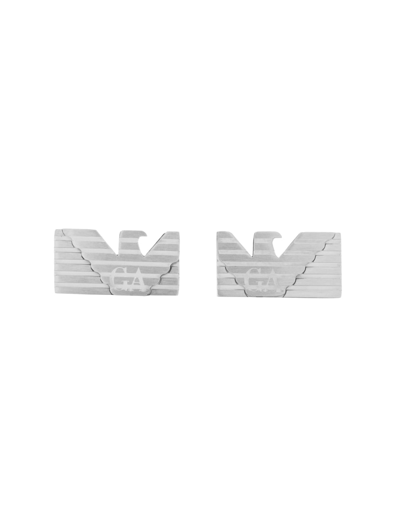 EMPORIO ARMANI Silver Tone Cufflinks EGS3077040 EHb`Xe[VC^[iVi t@bVG ̑̃t@bVG Vo[yz