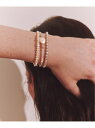les bon bon les bon bon/effortles pearl bracelet BOB467 セットアップセブン アクセサリー・腕時計 ブレスレット・バングル ホワイト【先行予約】*【送料無料】