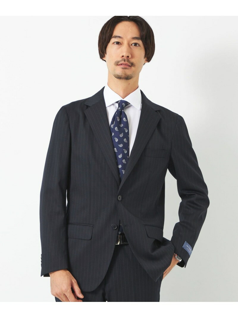 【SALE/70%OFF】UNITED ARROWS green label relaxing New Zealand Wool ストライプ 2B RG スーツジャケット -ストレッチ- ユナイテッドアローズ アウトレット スーツ・フォーマル スーツジャケット グレー ネイビー【RBA_E】【送料無料】