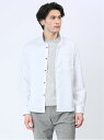【SALE/42%OFF】TAKA-Q ストレッチドビー スタンドカラー長袖シャツ タカキュー トップス シャツ・ブラウス ブルー グリーン【RBA_E】