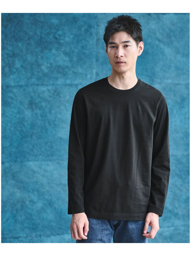UNITED ARROWS green label relaxing LONG FIBER COTTON クリア クルーネック 長袖 Tシャツ ユナイテッドアローズ グリーンレーベルリラクシング トップス カットソー・Tシャツ ホワイト ブラック ネイビー グレーのサムネイル