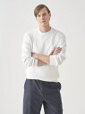 JOHN SMEDLEY ワッフル編み長袖コットンニットプルオーバー | CALIX | 24G EASY FIT ジョンスメドレー トップス ニット ホワイト...
