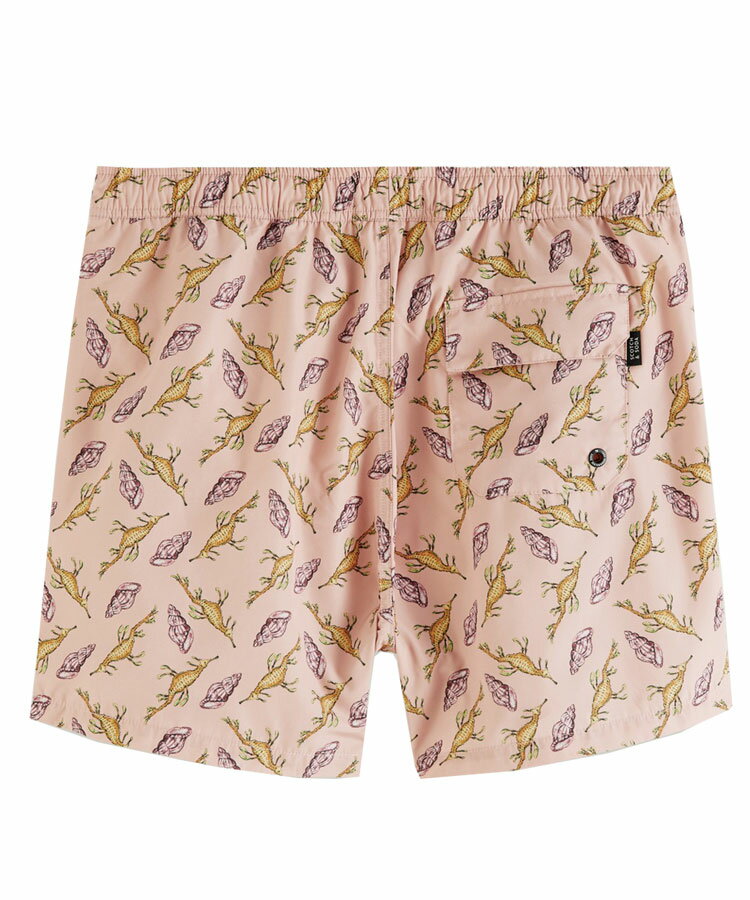 SCOTCH&SODA スコッチ&ソーダ ショーツ ショートパンツ 水着 Printed recycled polyester swim shorts ピンク 貝殻 シェル 292-38600 メンズ ボトムス カジュアル ハーフパンツ 送料無料