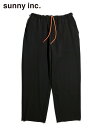 SUNNY INC サニーインク メンズ パンツ BAGGY PANTS OUTLAST ブラック SN23F00200 SUNNY SPORTS ボトムス スラックス バギーパンツ シンプル ワイドシルエット 新作 長袖