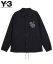 Y-3 ワイスリー メンズ ジャケット Y-3 LOGO COACH JACKET IQ2137 ブラック 長袖 トップス コーチジャケット ロゴ yohji yamamoto