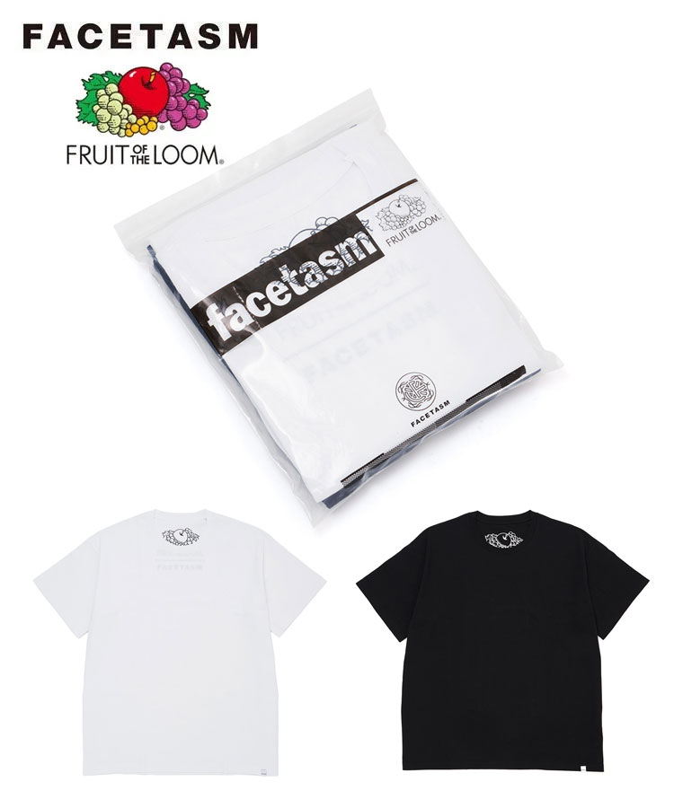 FACETASM ファセッタズム Tシャツ メンズ FACETASM×FRUIT OF THE LOOM PACK BIG TEE (2ペア1セット) ブラック ホワイト SRO-TEE-U12 トップス 半袖 パックTシャツ