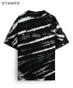 STAMPD スタンプド メンズ Tシャツ STAMPD SOUND SYSTEM TIE DYE RELAXED TEE ブラック SLA-M3376TE トップス 半袖 ロゴ ベーシック プリント リラックスフィット