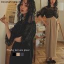 レディース ワンピース ドレス flocky dot one piece ANDRESD アンドレスド ロングワンピース フロッキー ドット シアー 半袖 ペンシルスカート Donoban|セレモニー オケージョン パーティー フォーマル 結婚式 二次会 普段使い ドノバン