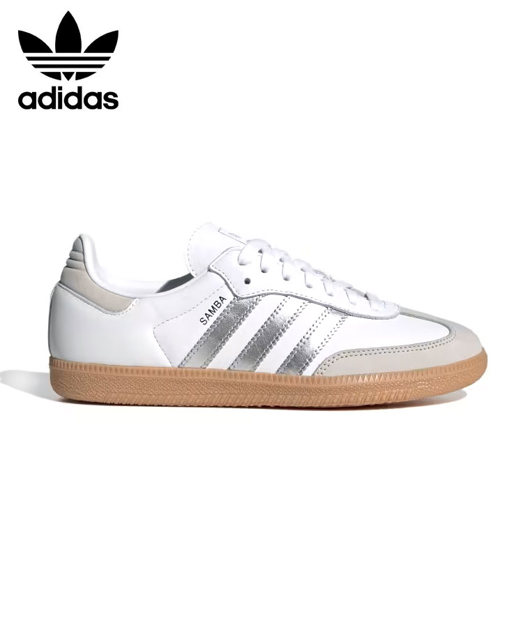 アディダス adidas サンバ SAMBA OG W JI2725 スニーカー レディース ホワイト シューズ ローカット 新作 国内正規品 2024AW 靴 くつ ウィメンズ ユニセックスのサムネイル