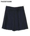 【スーパーSALE限定価格!49500円→24750円】FACETASM ファセッタズム ショーツ メンズ PLEATED WOOL SHORTS ネイビー N...
