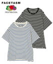 FACETASM ファセッタズム Tシャツ メンズ FACETASM×FRUIT OF THE LOOM PACK BIG TEE (2ペア1セット) ブラックストライプ&エクリュ NAT-TEE-U05 トップス 半袖 パックTシャツ(4)