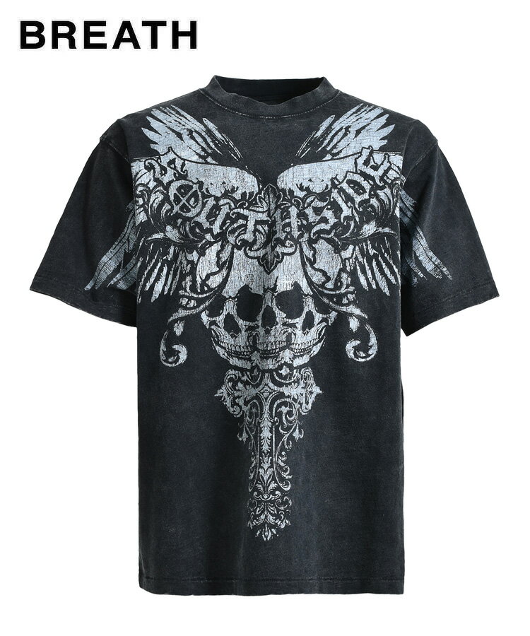 BREATH ֥쥹  T SKULL WING LOGO TEE ֥å BR25SS-C5006 BADHOP Хåɥۥ...