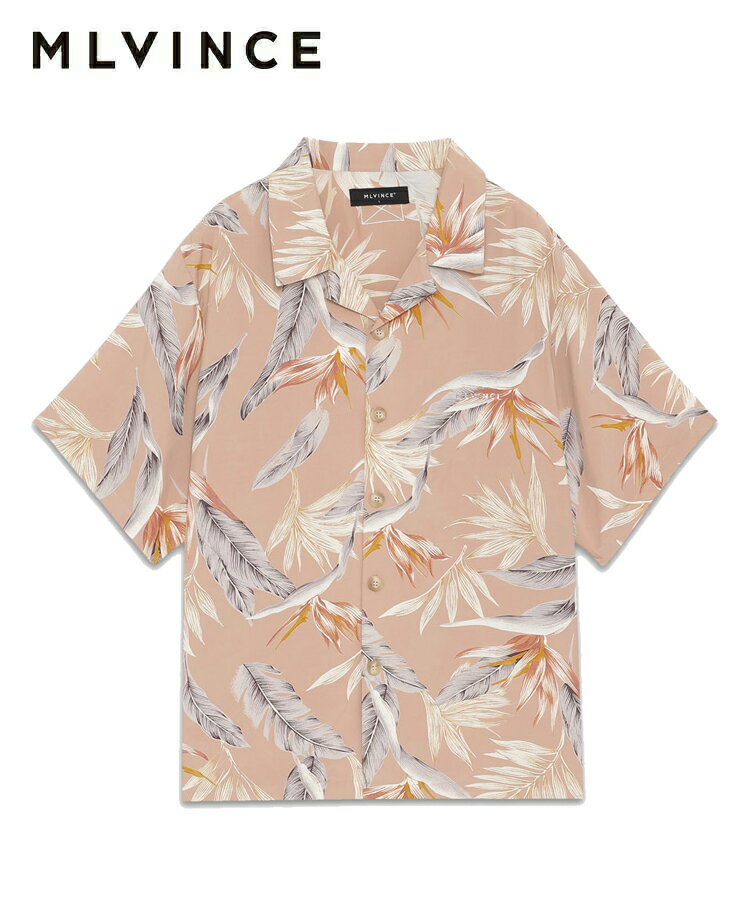MLVINCE メルヴィンス メンズ シャツ FLORAL LUX S/S SHIRTS ベージュ 