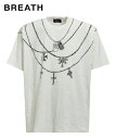 BREATH ブレス メンズ Tシャツ NECKLACE V NECK TEE ホワイト BR25SS-C5029 BADHOP バッドホップ トップス クルー...