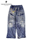 TALKING ABOUT THE ABSTRACTION トーキング アバウト ジ アブストラクション メンズ パンツ FLEECE DENIM PRINT ...