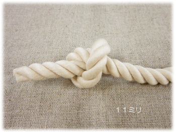 【シルケットコットンロープ】　(ツイストコード)　11ミリエプロン用コードやバッグの持ち手などいろん..