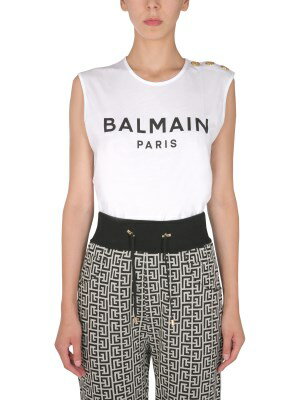 【正規取扱店】【送料無料】 バルマン BALMAIN ラウンドネックTシャツ レディース WF1EB005_B091GAB 【楽天海外通販】