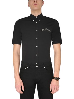 【正規取扱店】【送料無料】 アレキサンダー・マックイーン ALEXANDER McQUEEN 刺繍ロゴ入りシャツ メンズ 624139_QQN441000 【楽天海外直送】