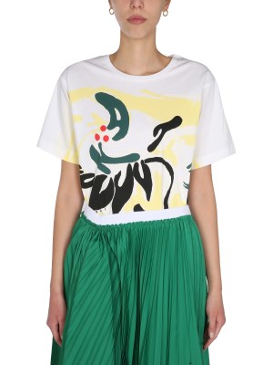 【正規取扱店】【送料無料】 マル二 MARNI 「CREW NECK」Tシャツ レディース THJEL32EPV_USCR60BLY34 【楽天海外直送】
