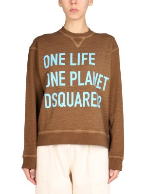 【正規取扱店】【送料無料】 ディースクエアード DSQUARED 「ONE LIFE」トレーナー レディース S73GU0076_S25535141 【楽天海外通販】