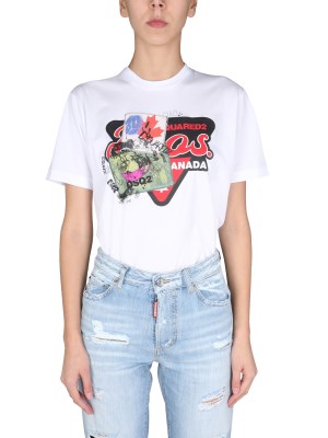 【正規取扱店】【送料無料】 ディースクエアード DSQUARED 「GIANT BROS」Tシャツ レディース S75GD0237_S22427100 【楽天海外通販】