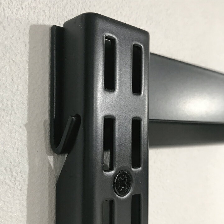 【基本セットBLACK(骨組セット) 1列 幅45cm×高さ175cm】 DIY クローゼット ハンガーラック 棚 ラック 収納 レール ワードローブ 吊り下げ収納 収納ラック 収納棚 大容量 頑丈 Fitrack EFF. フィットラック エフ [3]