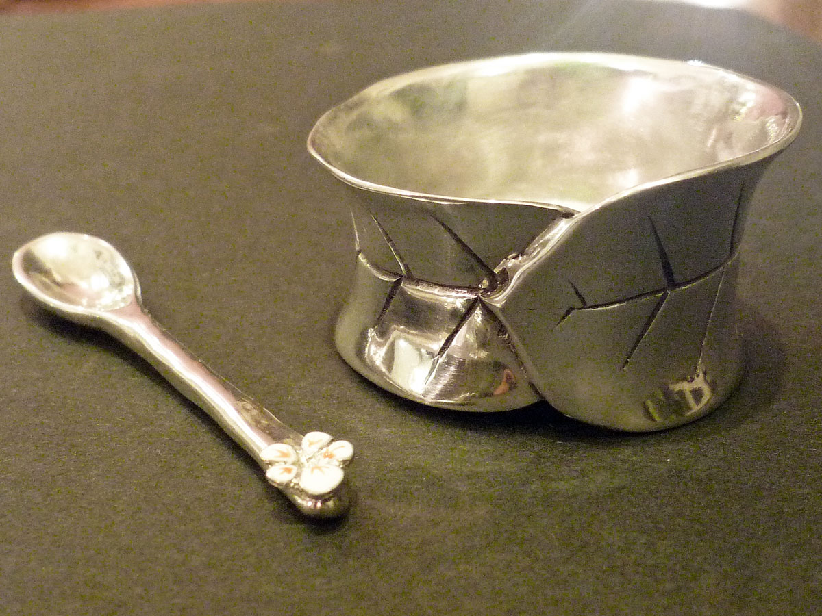 ピューター製スパイスポット(プルメリア)