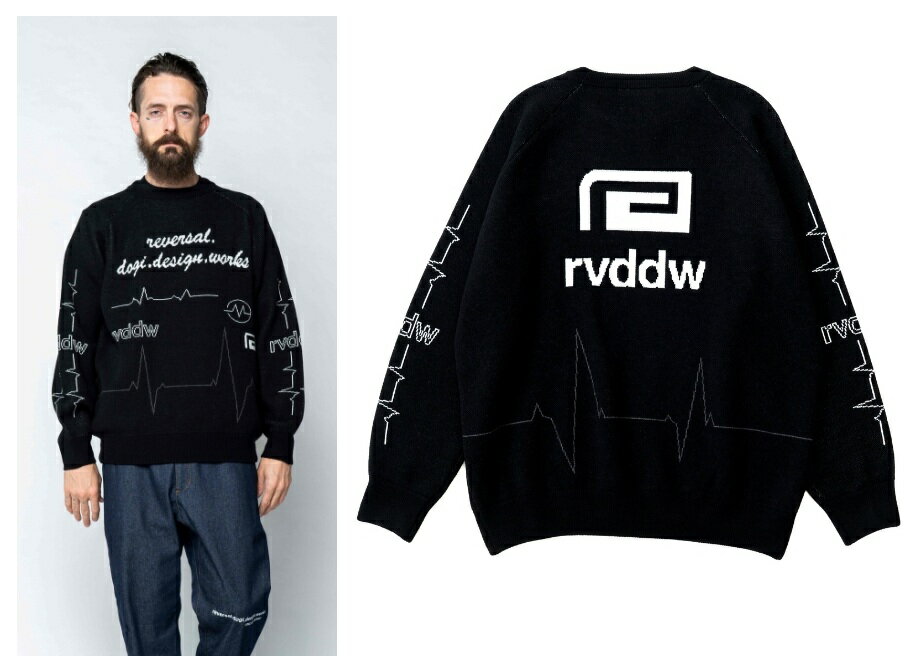 ニットクルーネック リバーサルREVERSAL ECG HIGH GAUGE KNIT CREW NECK rv25aw101 メンズ レディース イサミ RI...