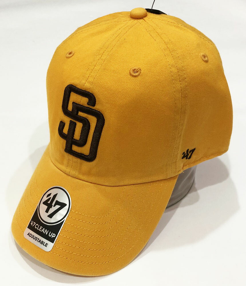 サンディエゴ パドレス キャップPADRES 039 47 CLEAN UP GOLD RGW21GWS-GDBフォーティーセブン 帽子 ローキャップ NFL MLB NBA NHL CAP