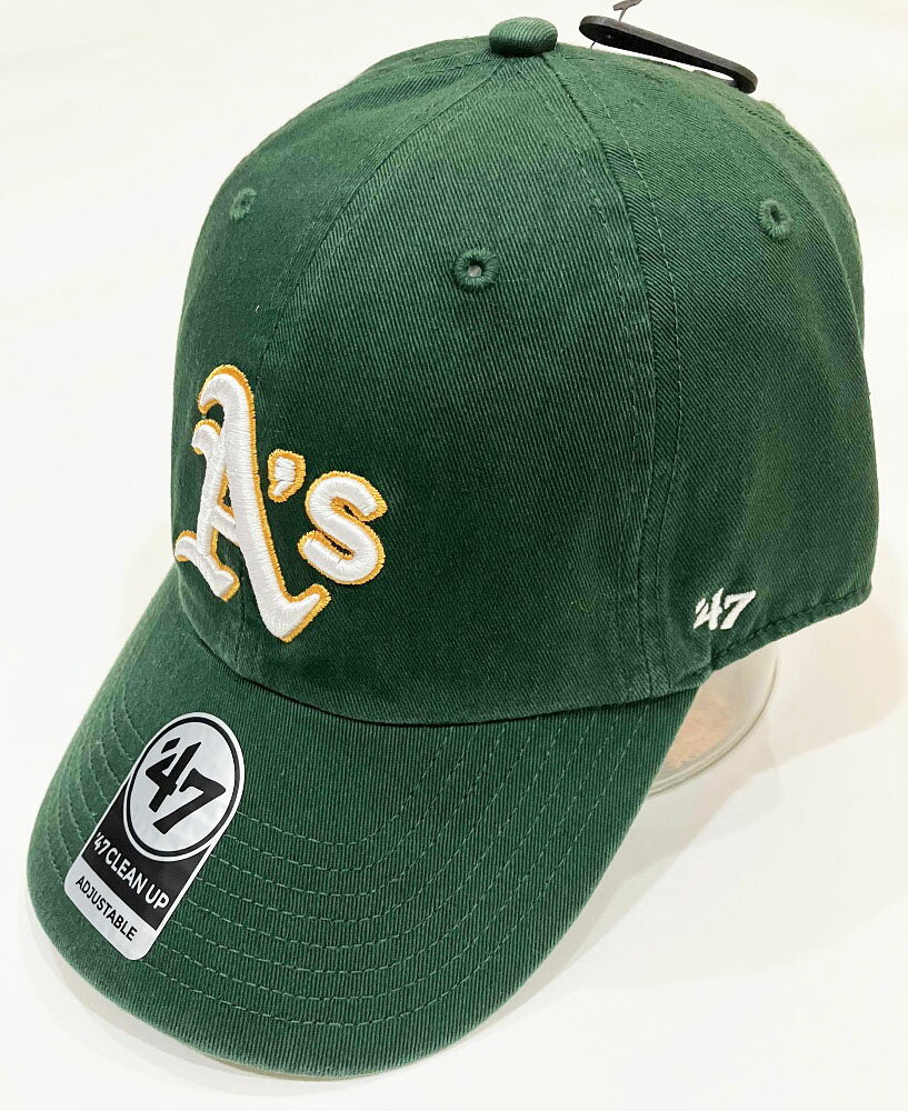 オークランド アスレチックス キャップATHLETICS 039 47 CLEAN UP DARK GREEN RGW18GWS-DGEフォーティーセブン 帽子 ローキャップ NFL MLB NBA NHL CAP